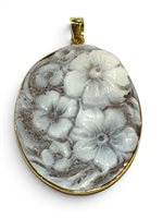 Pendant Mandile 1922 Woman Cammei  in Silver Conchiglia 2MCICM111.6
